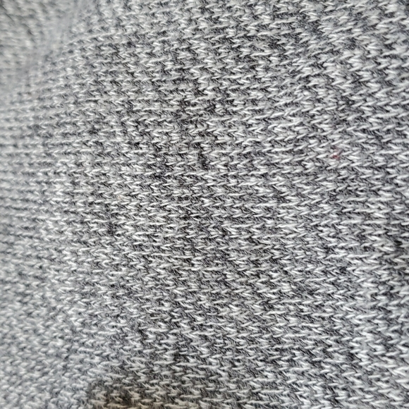 Aritzia Wilfred Free Crewneck Black Gray Sweater Faux Leather Raglan Sleeves - Picture 8 of 9